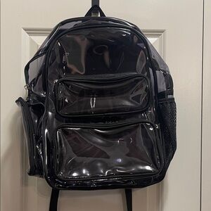 Black Transparent Backpack